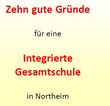 Unser Flyer: Zehn gute Gründe für eine IGS Northeim